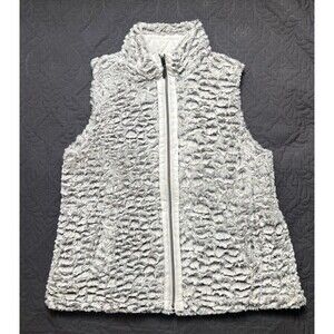 Casual Identity Reversible Puffer/Faux Fur Zipped Winter Vest Petite SZ PL NWOT